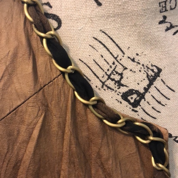 Alberto Makali Blazer Vintage Metal Ribbon Trim Ombré Size 6 Leopard Lined Chain - Picture 4 of 7